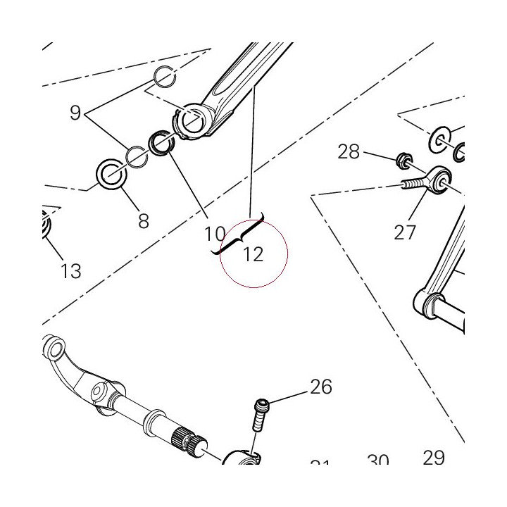 Rear left foot-rest 46520661A