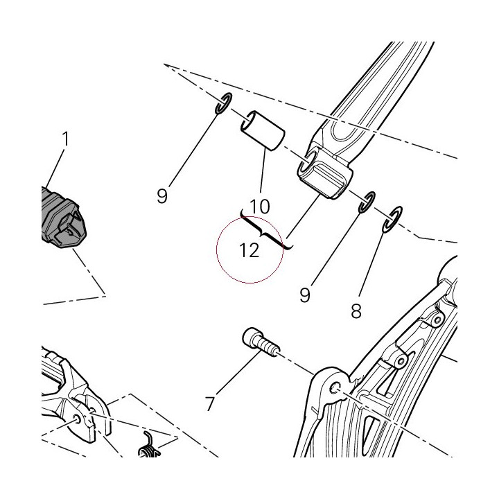 Rear right footrest 46520671A