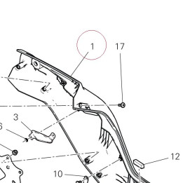 Rear frame left 46910421B
