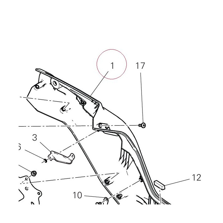 Rear frame left 46910421B