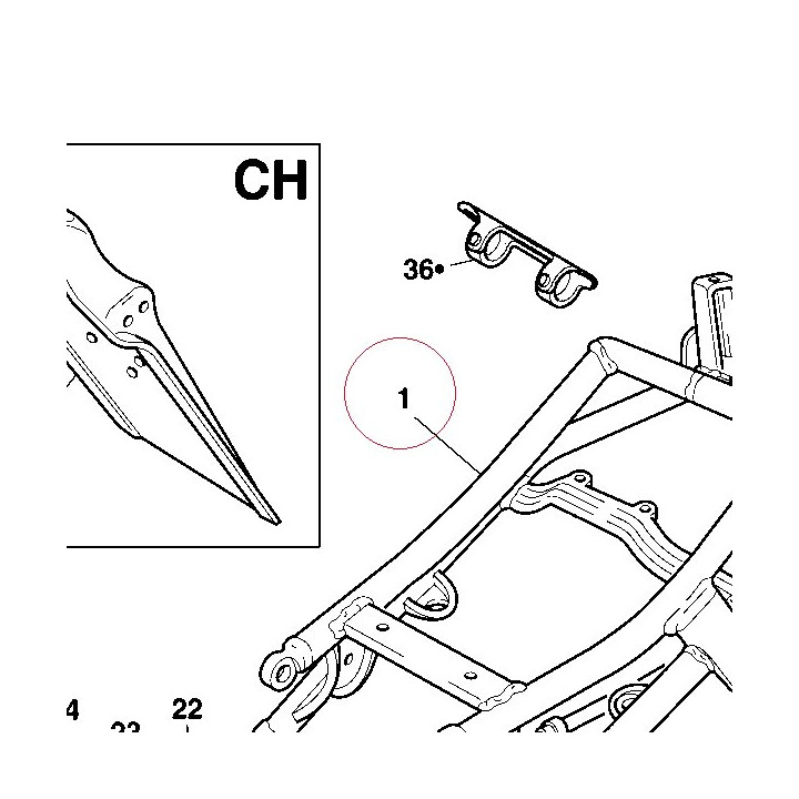 Rear frame 47010322A