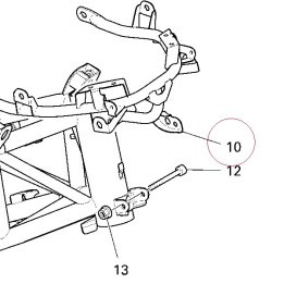 Bracket fairing/headlight/radiator 47010791A