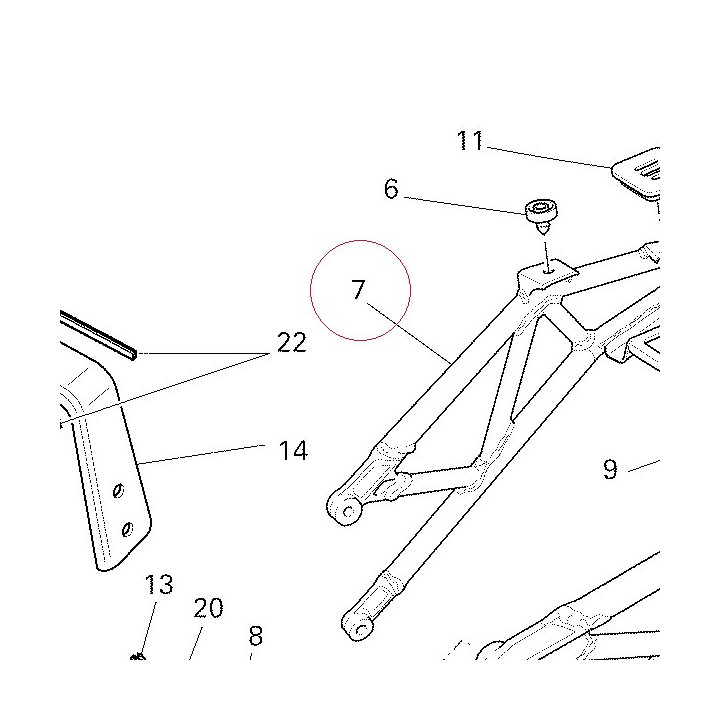 Rear frame complete 47011951C