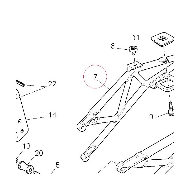 Rear frame 47011951D
