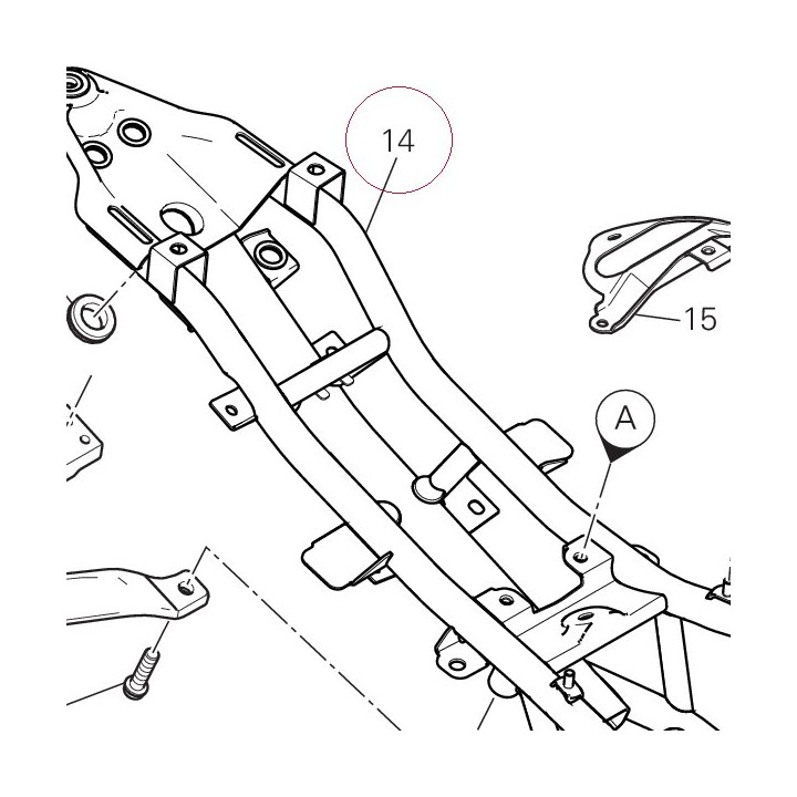 Rear frame complete 47013021AA