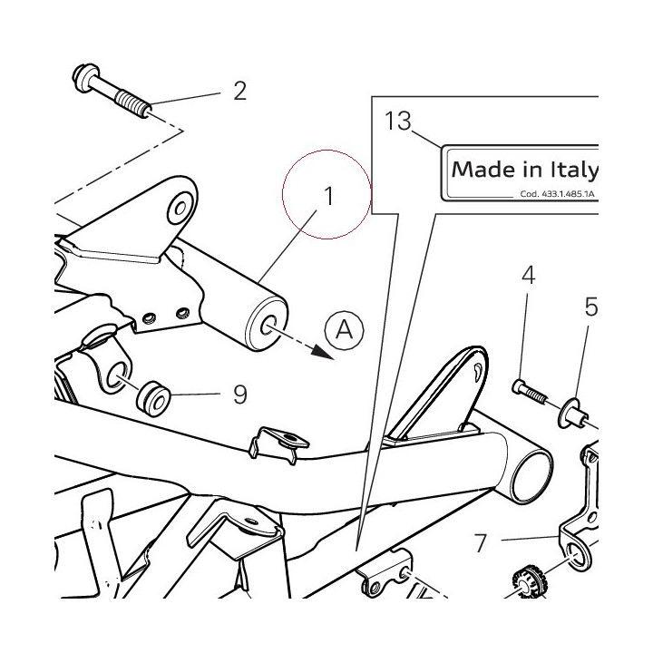 Frame red 47013185AB