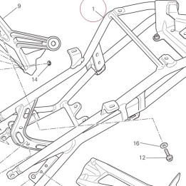 Rear frame complete 47017051AA