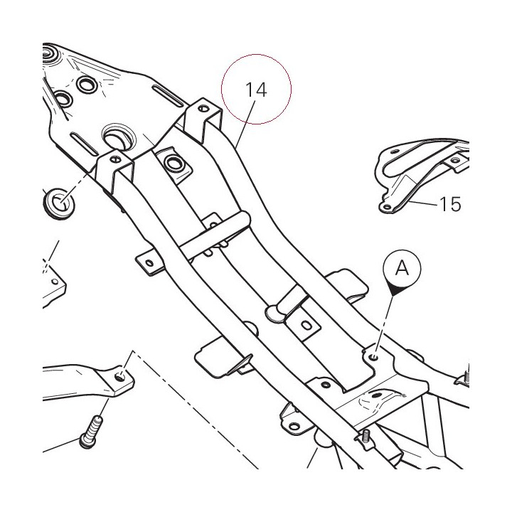 Rear frame complete 47017262AA