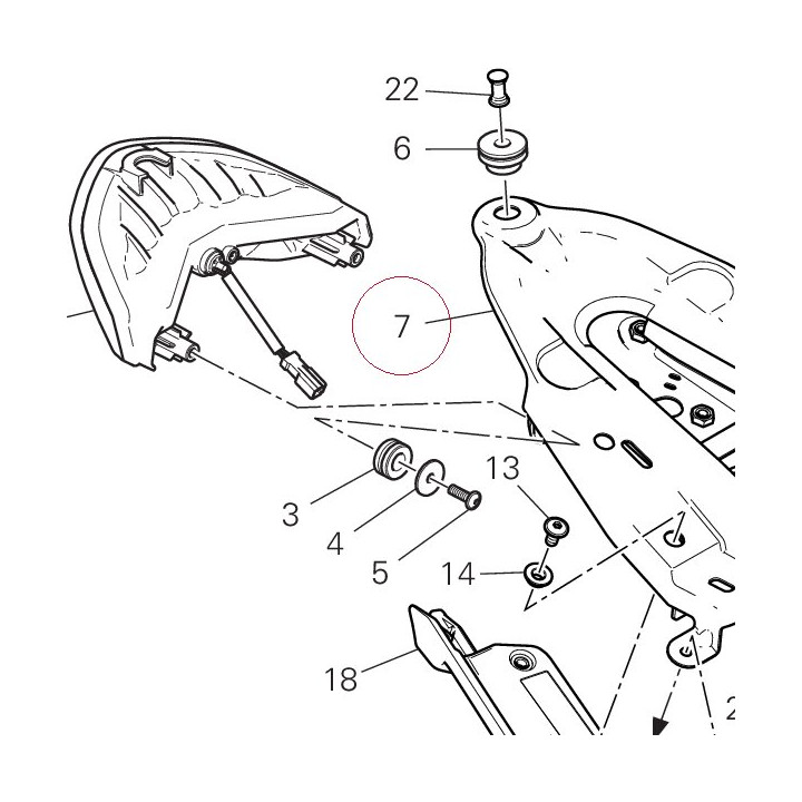 Rear frame complete 47017902BA