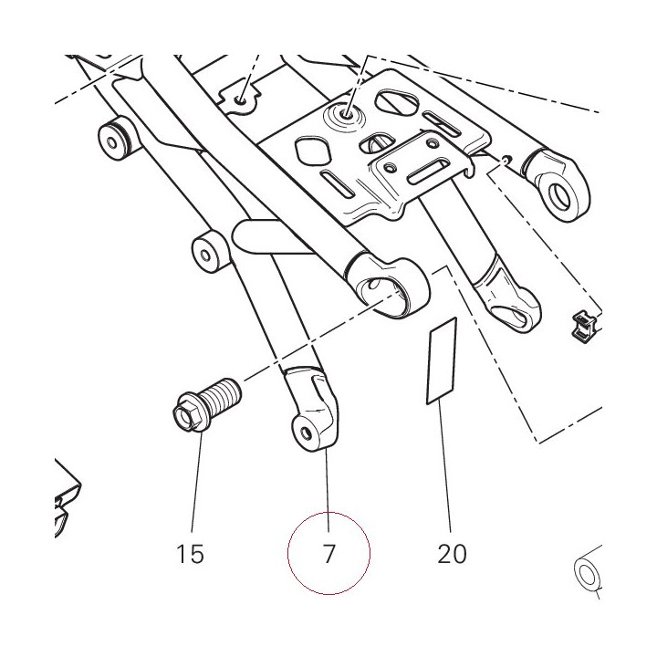Rear frame complete 47017981BA