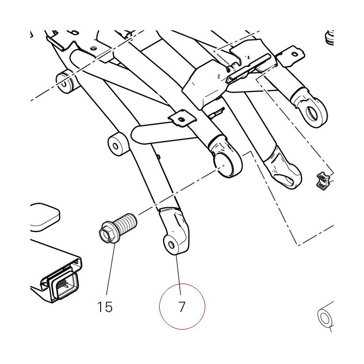 Rear frame black 47018021CA