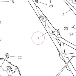 Rear frame complete 47018261BA