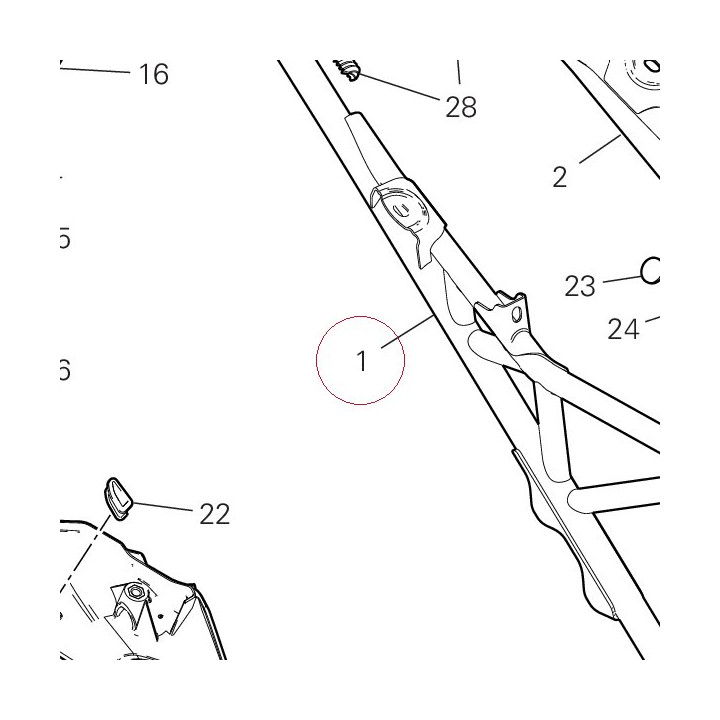 Rear frame right 47018262BA