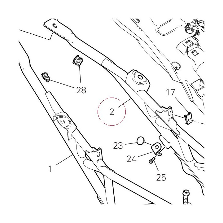 Rear frame complete 47018271BA