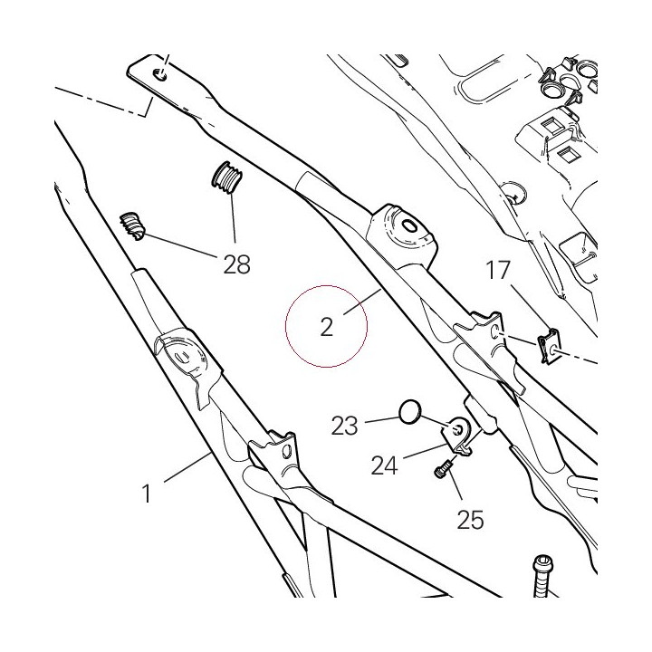 Rear frame left 47018272BA