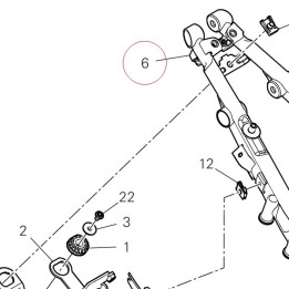 Rear frame complete 47018332DA
