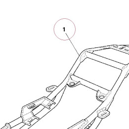 Rear frame black 47110092BW