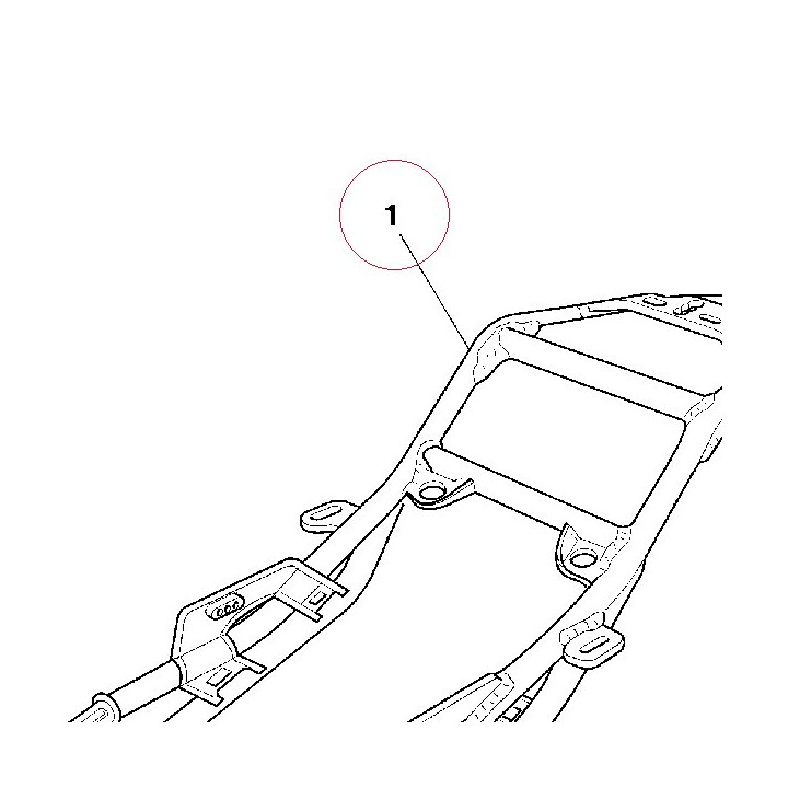 Rear frame black 47110092BW