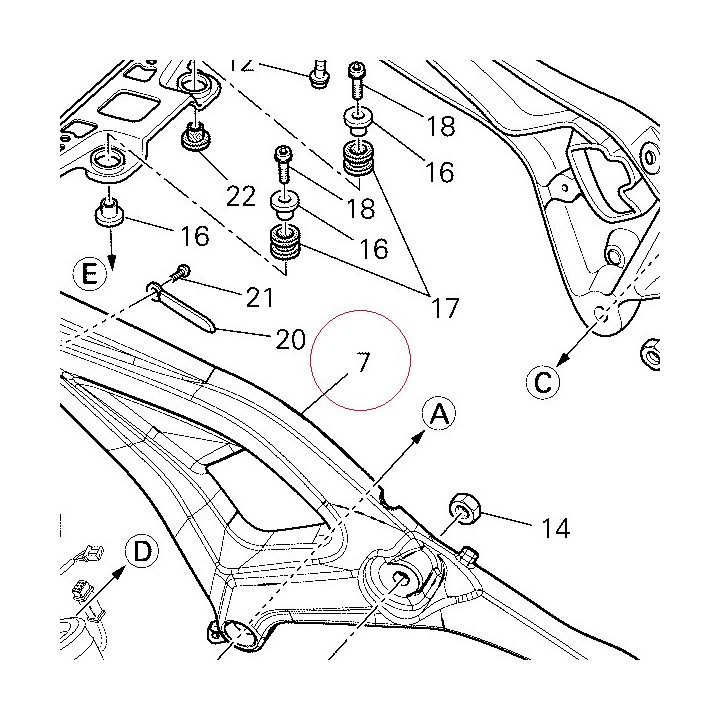 Rail seat, right 47110132A