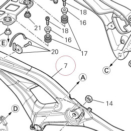 Rear frame right 47110132B