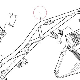Rear frame right 47110201AA