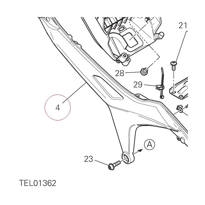 Rear frame right 47110361BA