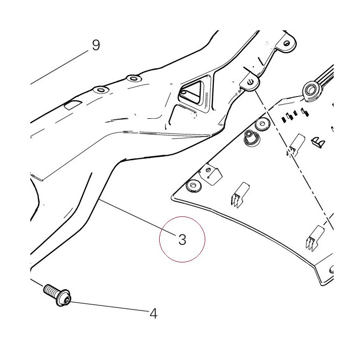 Rear frame left 47110681AA