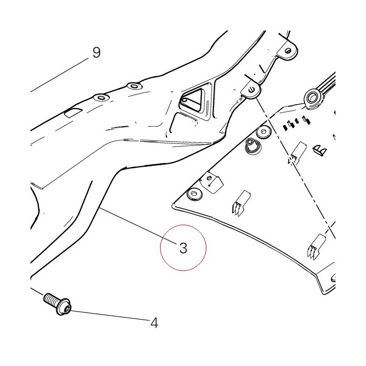 Rear frame left 47110681AW