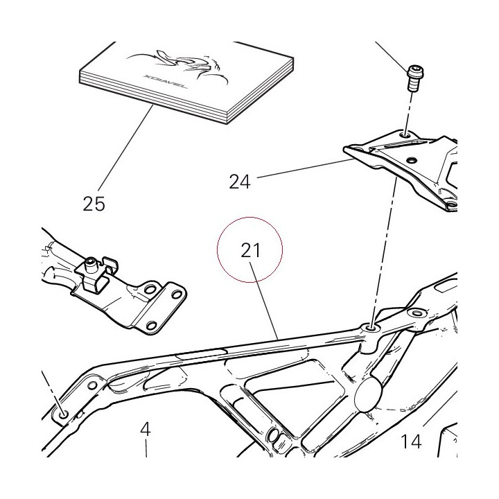 Rear frame right 47110691AA