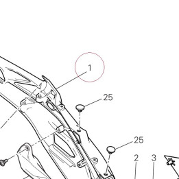 Rear frame left 47110811AA