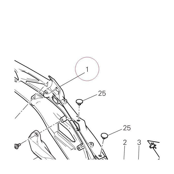 Rear frame left 47110811AA