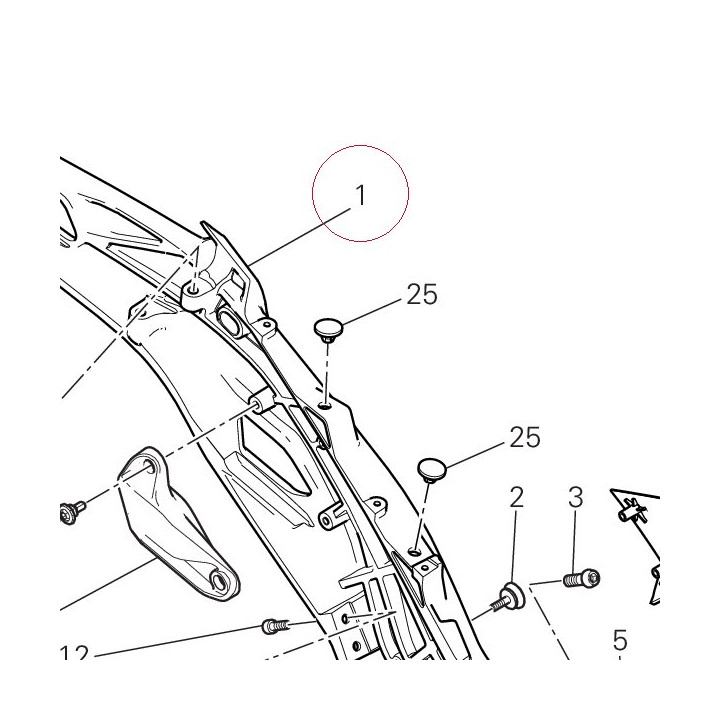Rear frame left 47110812AB