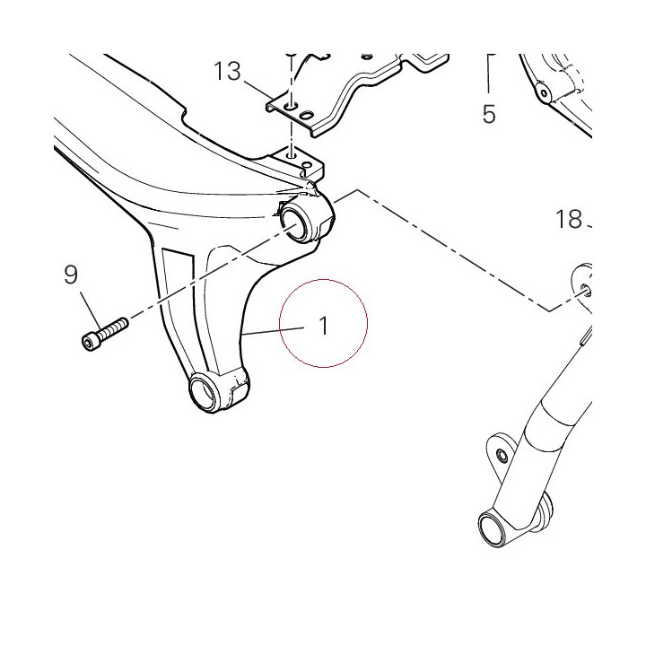 Rear frame right 47111072BA