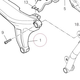 Rear frame right 47111072BB