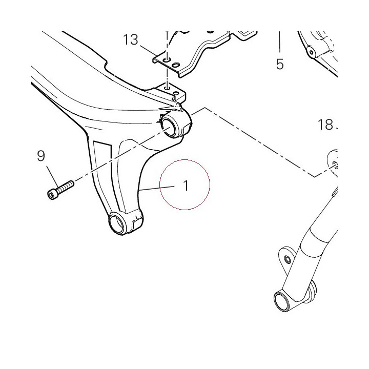 Rear frame right 47111072BB