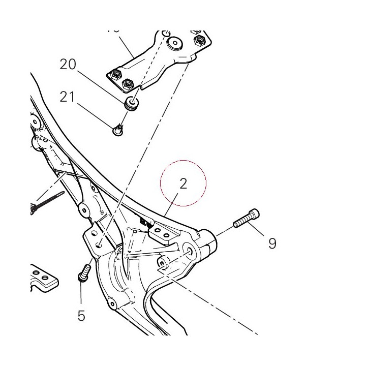 Rear frame left 47111082BA