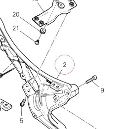 Rear frame left 47111083BB