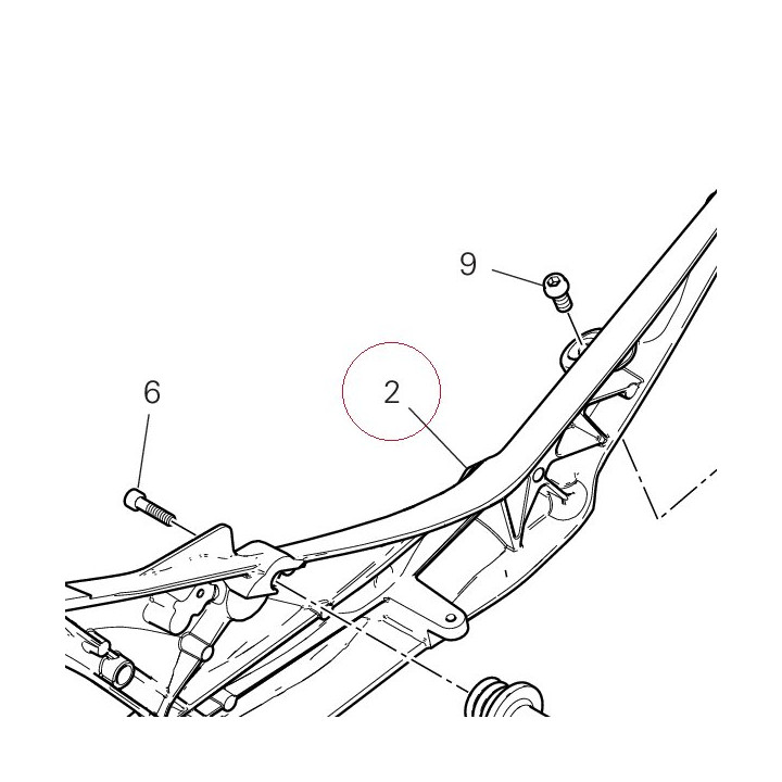 Rear frame right 47111433AA