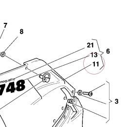 Left upper half-fairing 48010390A