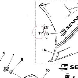 Left upper half-fairing 48010391A