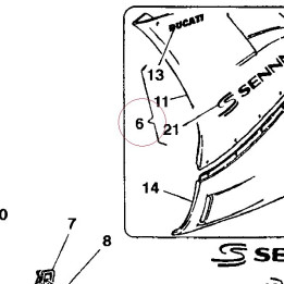 Left upper half-fairing 48010391CA