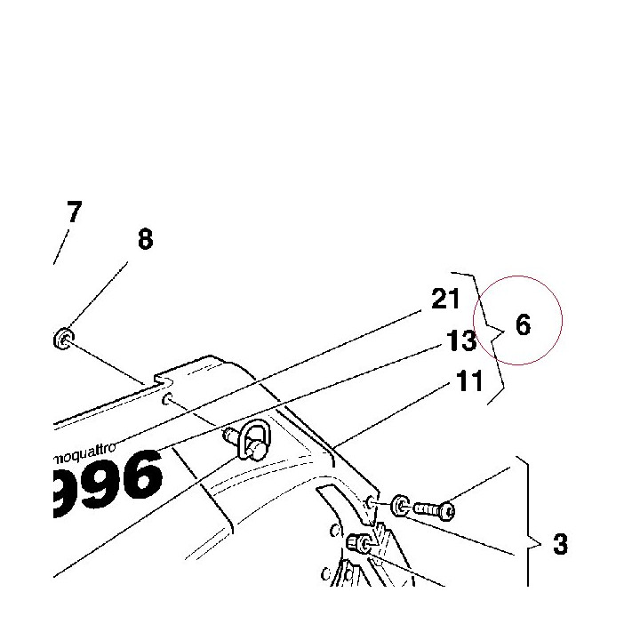 Left upper half-fairing 48010391DA