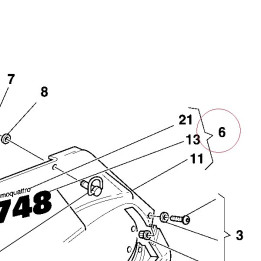 Left upper half-fairing 48010391EA