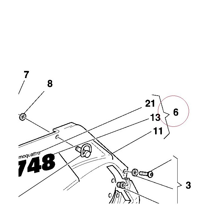Left upper half-fairing 48010391EA