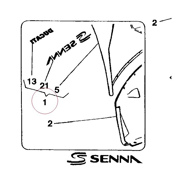 Right upper half-fairing 48010401CA