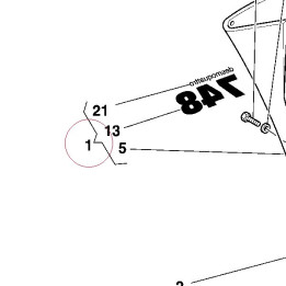 Right upper half-fairing 48010401EA