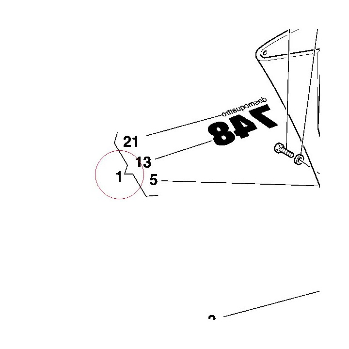 Right upper half-fairing 48010401EA