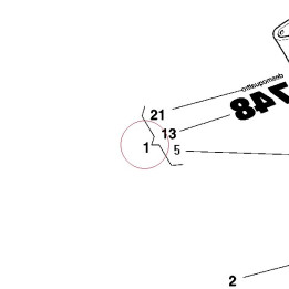Right upper half-fairing 48010401EB