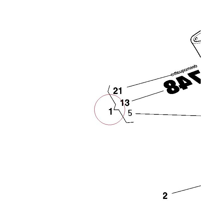 Right upper half-fairing 48010401EB