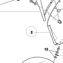 Right lower half-fairing 48010410A
